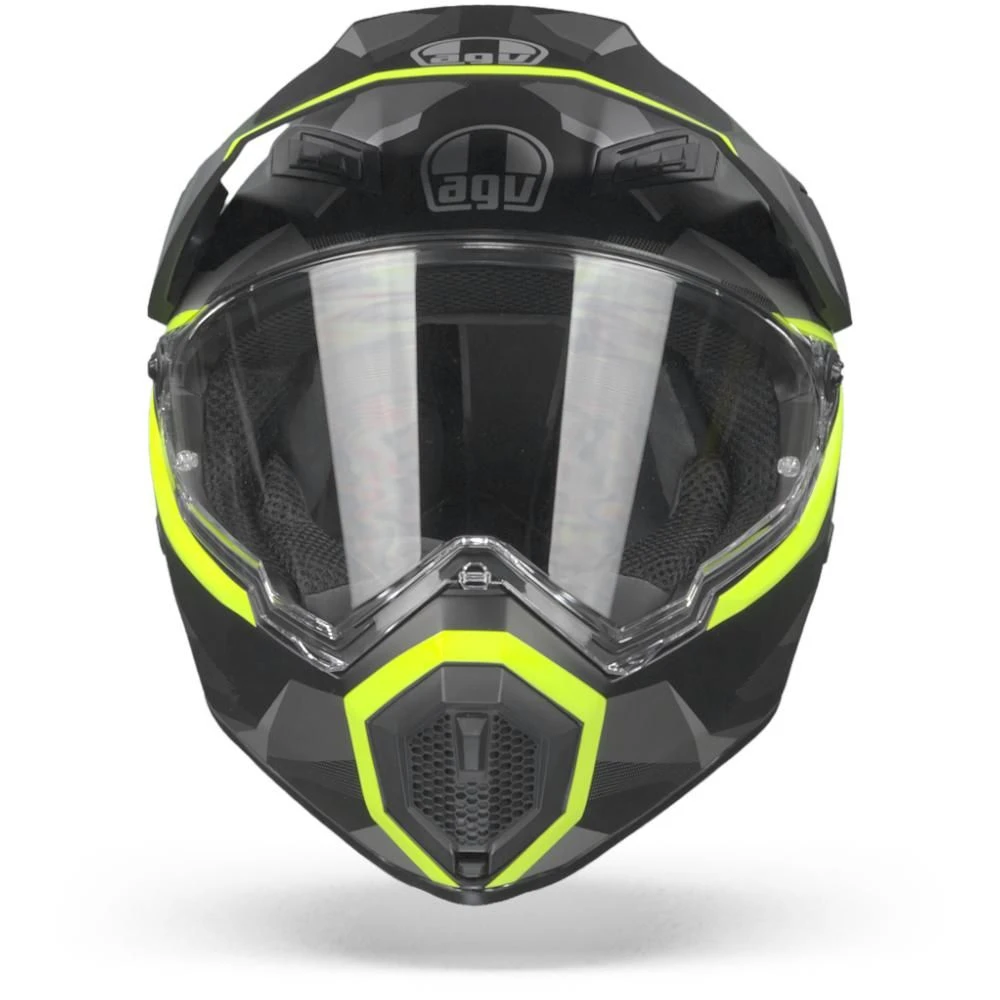 AGV AX9 Siberia Mat Zwart Geel Fluo Adventure Helm 1 AGV AX9 Siberia Mat Zwart Geel Fluo Adventure Helm