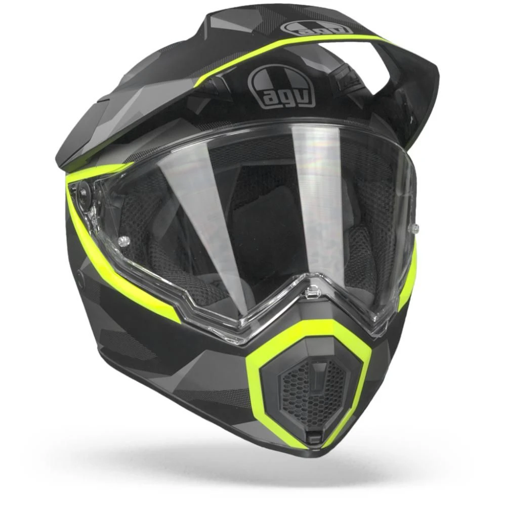 AGV AX9 Siberia Mat Zwart Geel Fluo Adventure Helm 4 AGV AX9 Siberia Mat Zwart Geel Fluo Adventure Helm - Afbeelding 4