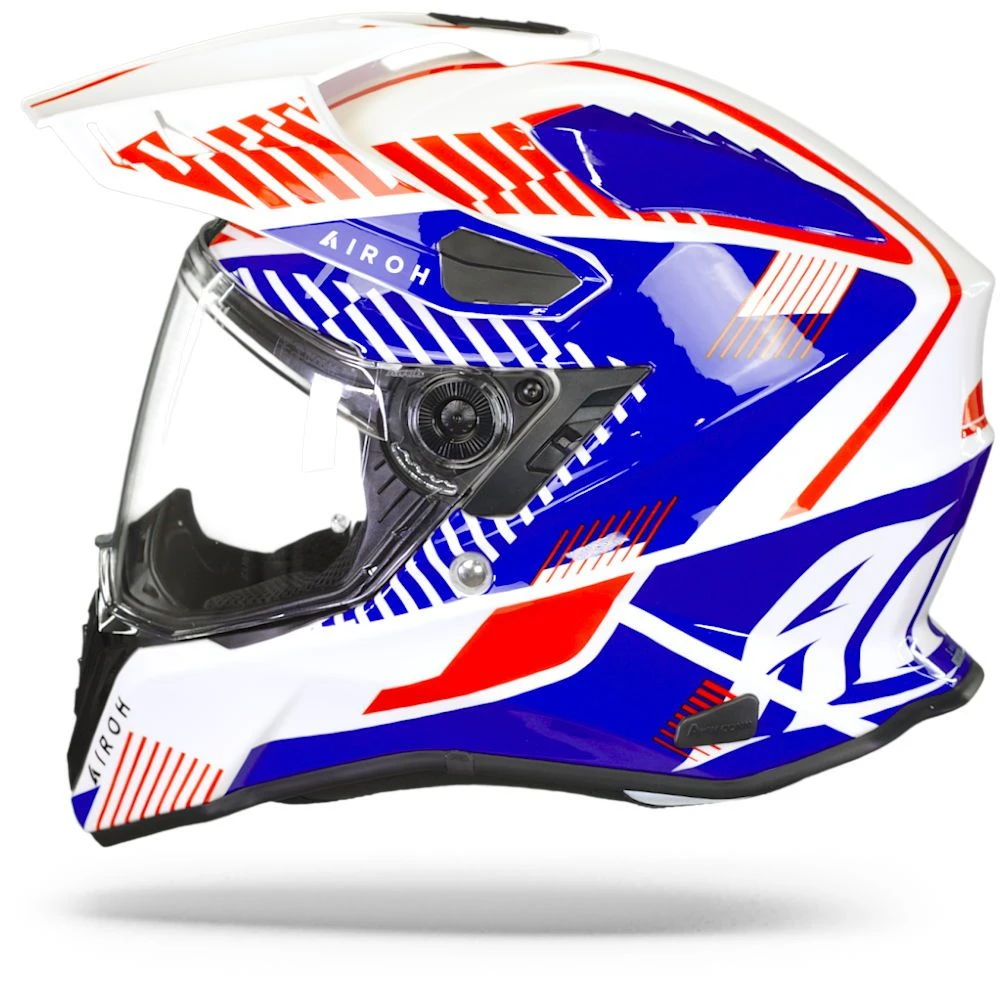 Airoh Commander Boost Wit Blauw Glanzend Adventure Helm 6 Airoh Commander Boost Wit Blauw Glanzend Adventure Helm - Afbeelding 6