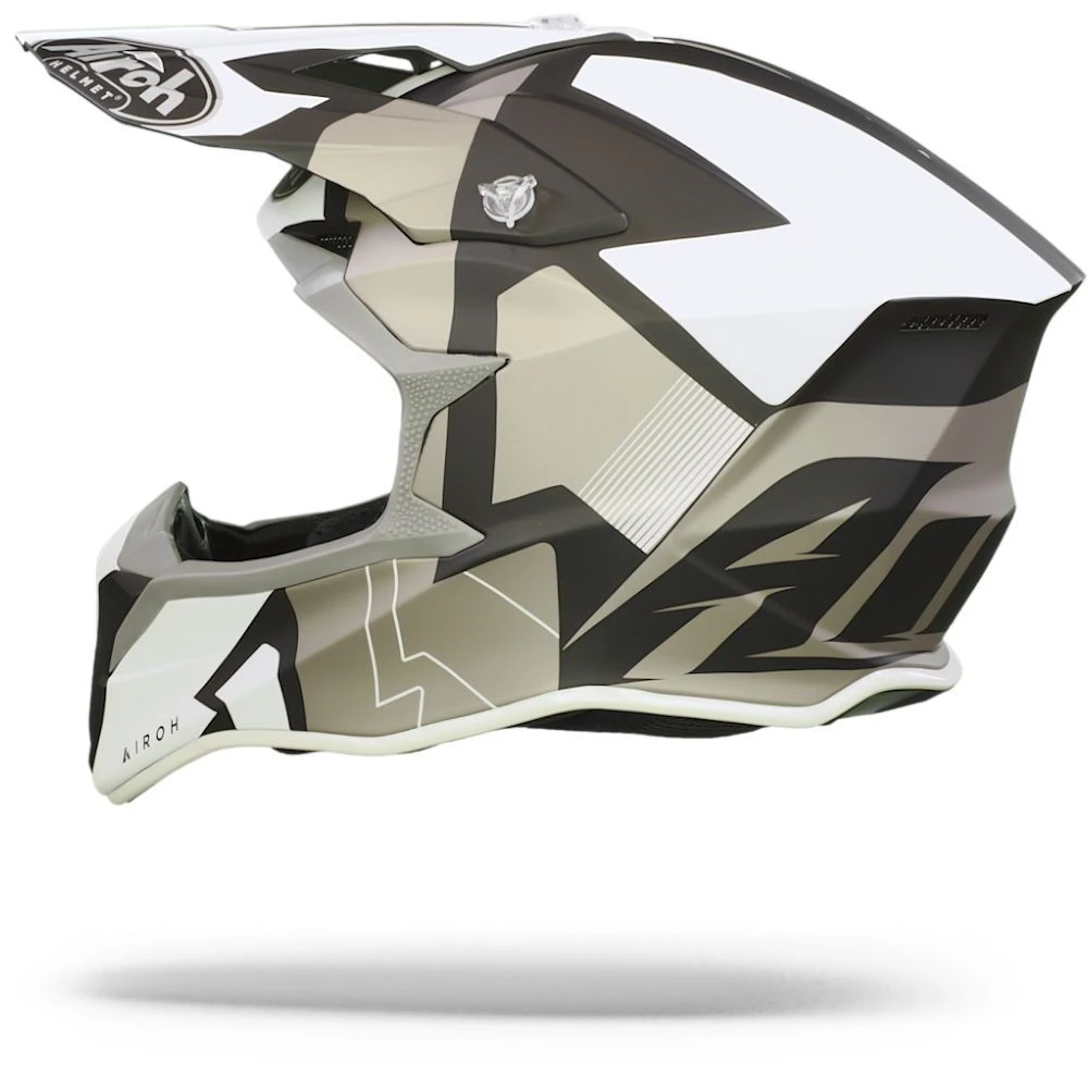 Airoh Wraap Raze Zwart Wit Crosshelm 1 Airoh Wraap Raze Zwart Wit Crosshelm