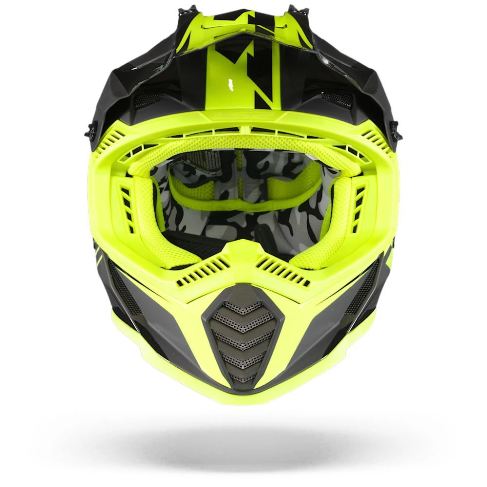 LS2 MX437 Fast Evo Roar Mat Zwart Hi-V Geel Crosshelm 5 LS2 MX437 Fast Evo Roar Mat Zwart Hi-V Geel Crosshelm - Afbeelding 5