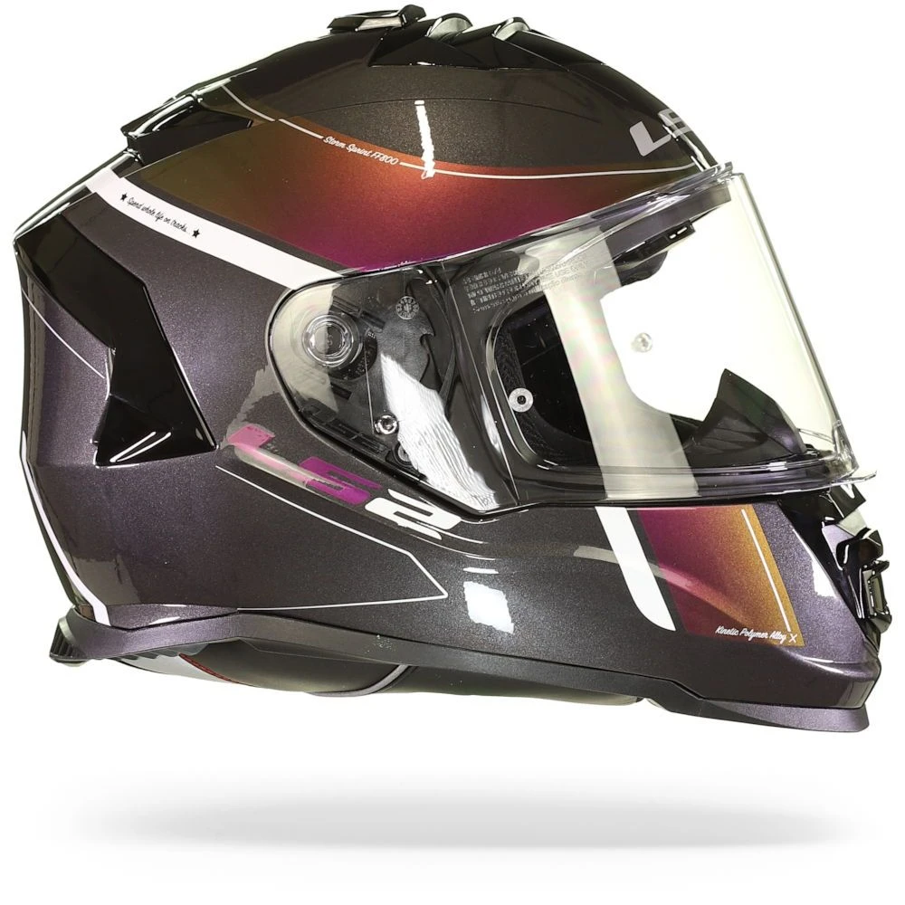 LS2 FF800 Storm Velvet Zwart Rainbow Integraalhelm 2 LS2 FF800 Storm Velvet Zwart Rainbow Integraalhelm - Afbeelding 2