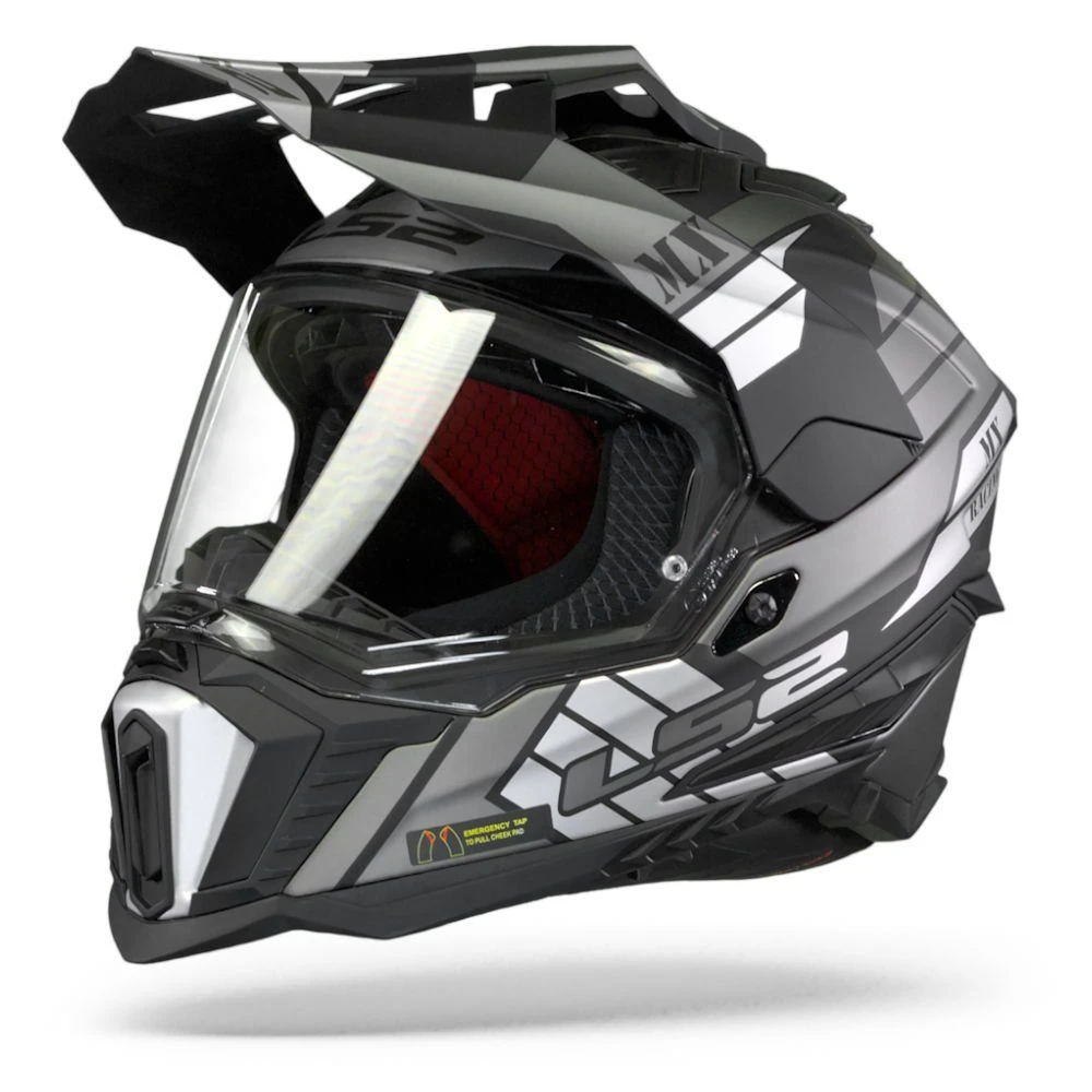 LS2 MX701 Explorer Atlantis Mat Titanium Adventure Helm 3 LS2 MX701 Explorer Atlantis Mat Titanium Adventure Helm - Afbeelding 3
