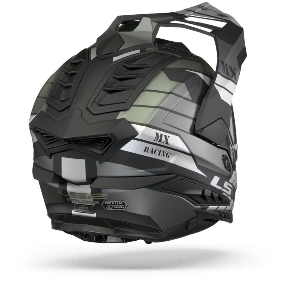 LS2 MX701 Explorer Atlantis Mat Titanium Adventure Helm 4 LS2 MX701 Explorer Atlantis Mat Titanium Adventure Helm - Afbeelding 4
