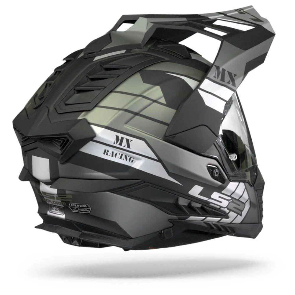 LS2 MX701 Explorer Atlantis Mat Titanium Adventure Helm 2 LS2 MX701 Explorer Atlantis Mat Titanium Adventure Helm - Afbeelding 2