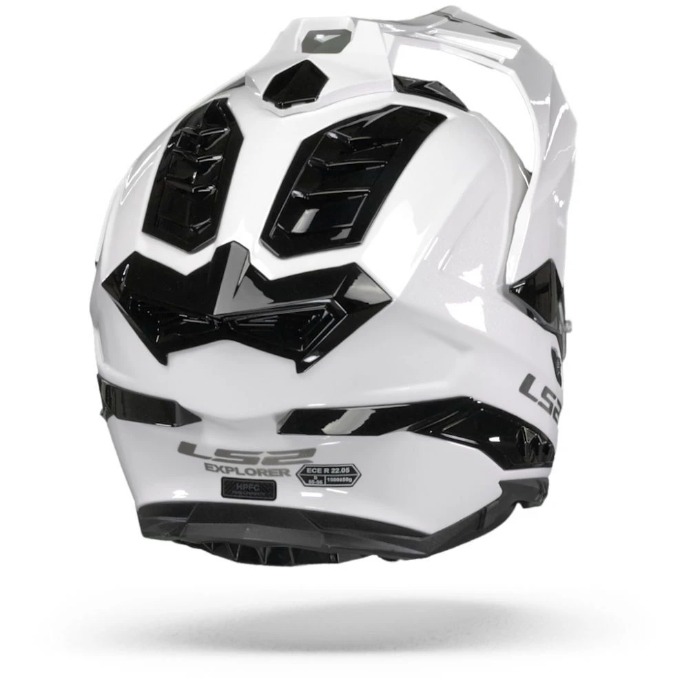 LS2 MX701 Explorer Solid Wit Adventure Helm 2 LS2 MX701 Explorer Solid Wit Adventure Helm - Afbeelding 2