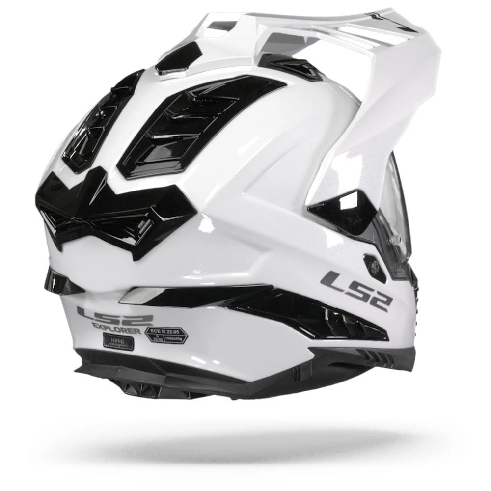 LS2 MX701 Explorer Solid Wit Adventure Helm 4 LS2 MX701 Explorer Solid Wit Adventure Helm - Afbeelding 4
