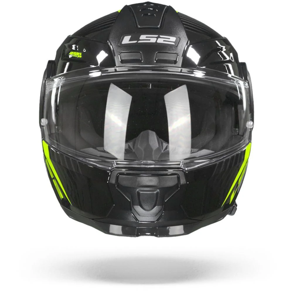 LS2 FF902 Scope Skid Zwart Hi-Vis Yellow Systeemhelm 1 LS2 FF902 Scope Skid Zwart Hi-Vis Yellow Systeemhelm