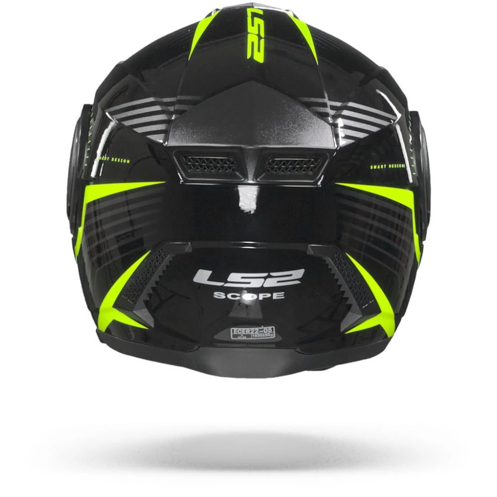 LS2 FF902 Scope Skid Zwart Hi-Vis Yellow Systeemhelm 6 LS2 FF902 Scope Skid Zwart Hi-Vis Yellow Systeemhelm - Afbeelding 6