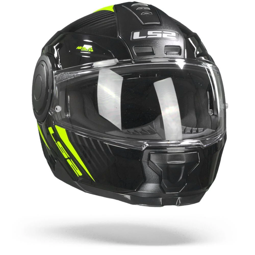 LS2 FF902 Scope Skid Zwart Hi-Vis Yellow Systeemhelm 3 LS2 FF902 Scope Skid Zwart Hi-Vis Yellow Systeemhelm - Afbeelding 3