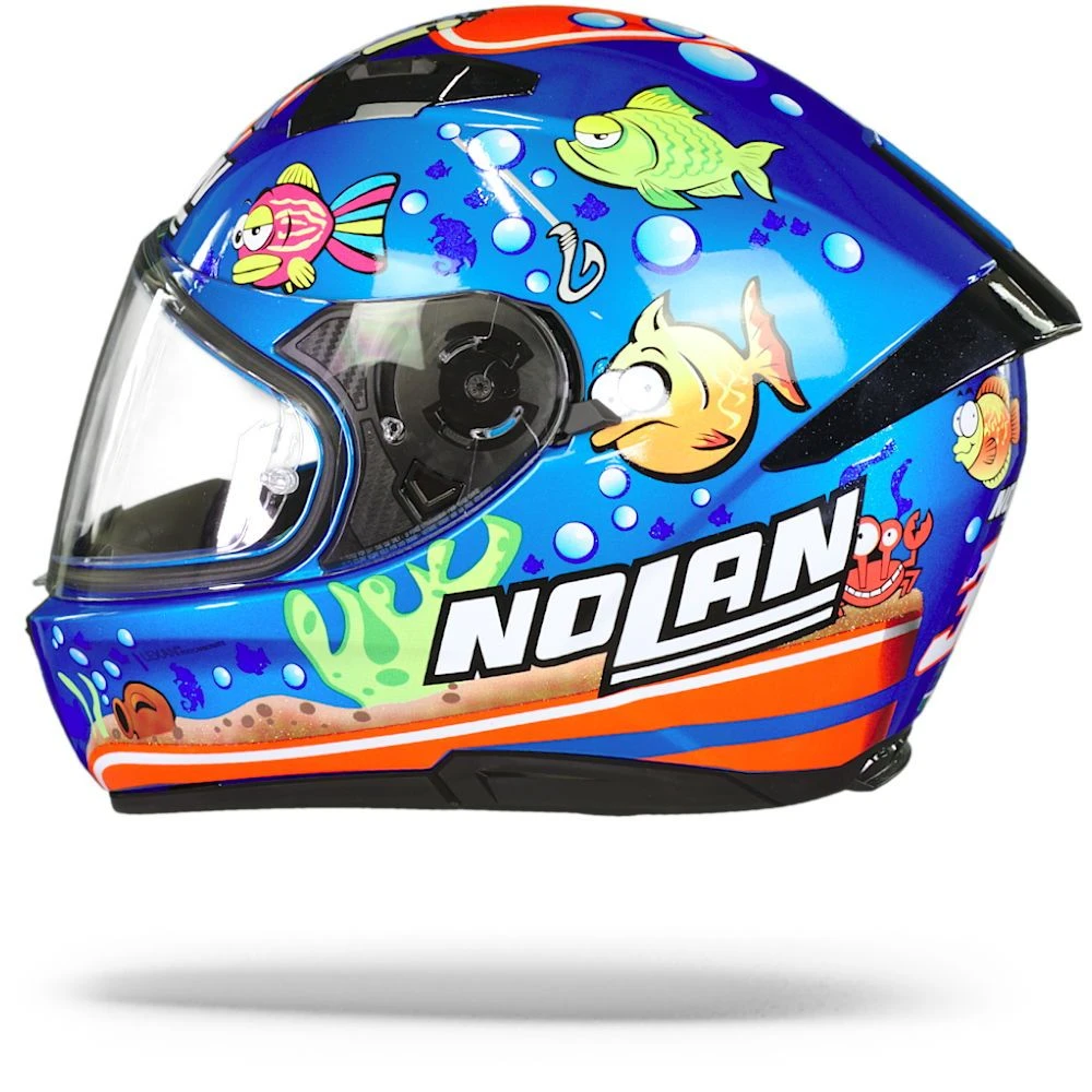 Nolan N60-6 Gemini Replica 51 M. Melandri Aquarium Saphire Blauw Integraalhelm 5 Nolan N60-6 Gemini Replica 51 M. Melandri Aquarium Saphire Blauw Integraalhelm - Afbeelding 5