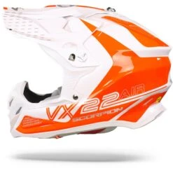 Scorpion VX-22 Air Ares Wit-Neon Rood Crosshelm -Motoronderdelen Winkel Scorpion vx 22 air ares white neon red.11