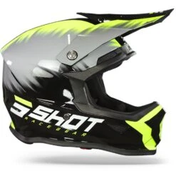 Shot Furious Kid Versus Grijs Neon Geel Crosshelm -Motoronderdelen Winkel Shot kid versus grey neon yellow.29