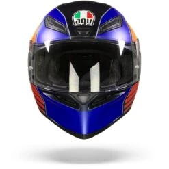AGV K1 Power Mat Donker Blauw Oranje Wit Integraalhelm -Motoronderdelen Winkel agv k1 powe matt dark blue orange white.01