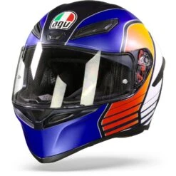 AGV K1 Power Mat Donker Blauw Oranje Wit Integraalhelm
