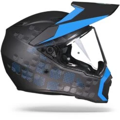 AGV AX9 Antartica Mat Zwart Blauw Adventure Helm -Motoronderdelen Winkel agv ax9 antartica matt black cyan.29 1
