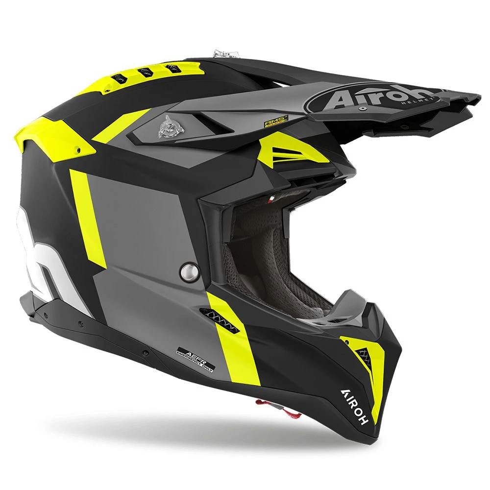 Airoh Aviator 3 Glory Geel Mat Offroad Helm 2 Airoh Aviator 3 Glory Geel Mat Offroad Helm - Afbeelding 2