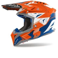 Airoh Aviator 3 Spin Oranje Fluo Mat Offroad Helm -Motoronderdelen Winkel airoh aviator 3 spin orange fluo matt helmet 1