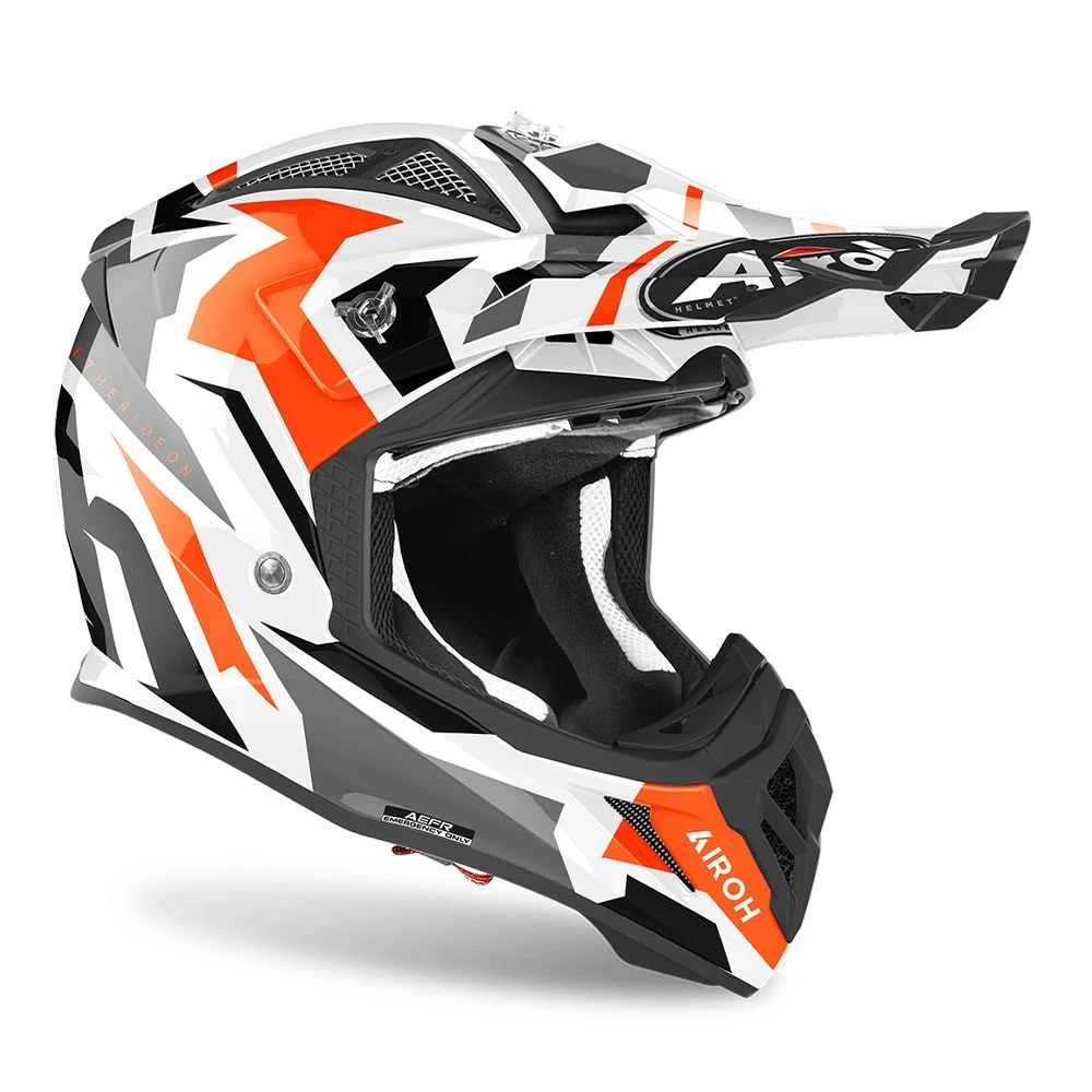 Airoh Aviator Ace Swoop Orange Helmet 2 Airoh Aviator Ace Swoop Orange Helmet - Afbeelding 2