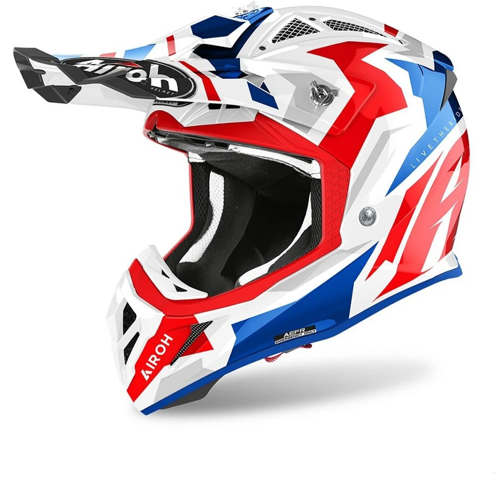 Airoh Aviator Ace Swoop Red Blue Helmet 1 Airoh Aviator Ace Swoop Red Blue Helmet