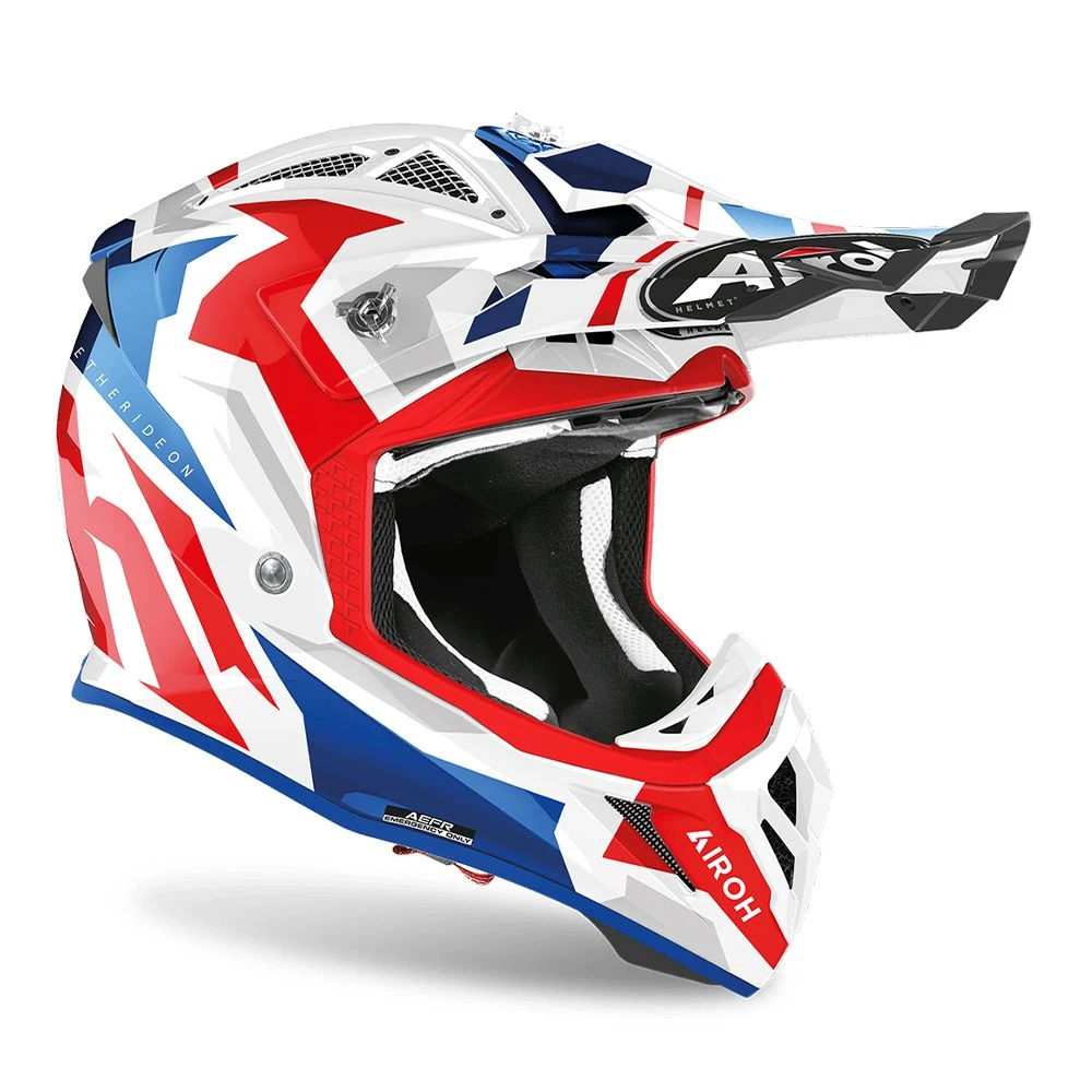 Airoh Aviator Ace Swoop Red Blue Helmet 2 Airoh Aviator Ace Swoop Red Blue Helmet - Afbeelding 2