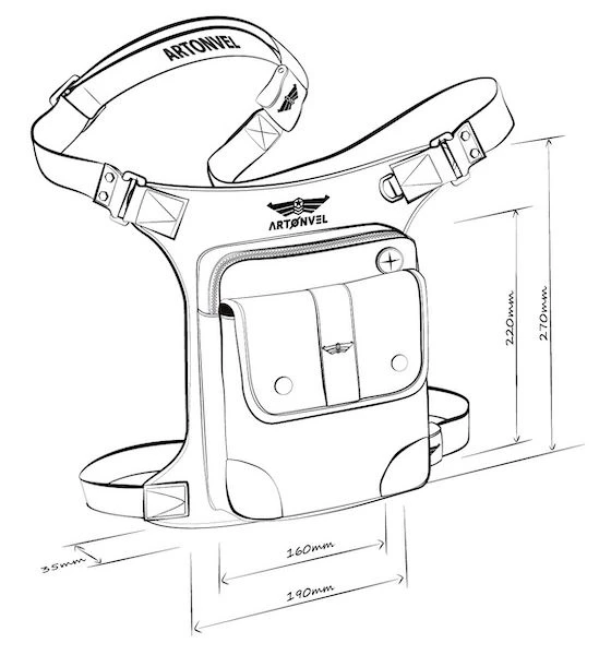 Artonvel Aviator Leg Bag 6 Artonvel Aviator Leg Bag - Afbeelding 6