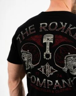 Rokker Tigers Black T-Shirt -Motoronderdelen Winkel c30107 2