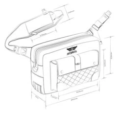 Artonvel Aviator Messenger Tas -Motoronderdelen Winkel dessin aviator sb