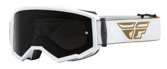 FLY Racing Zone Goggle White/Gold (Smoke Lens) 1 FLY Racing Zone Goggle White/Gold (Smoke Lens)