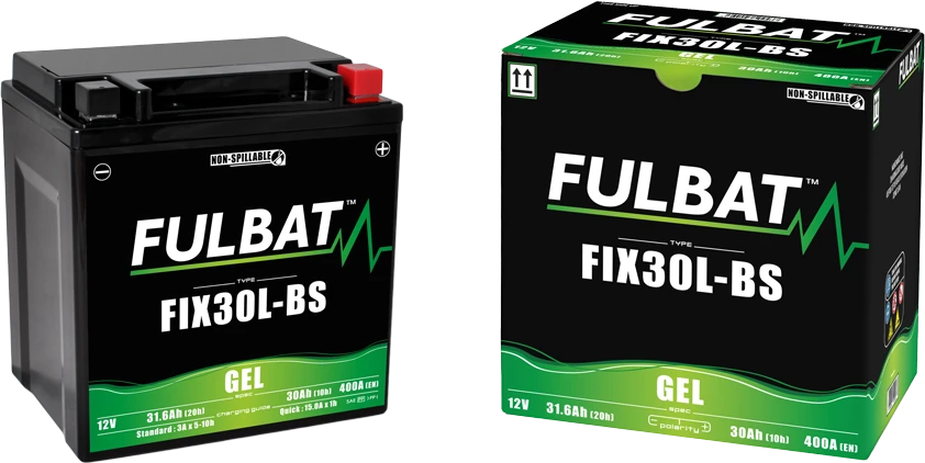 Fulbat FIX30L-BS Gel Motoraccu 2 Fulbat FIX30L-BS Gel Motoraccu - Afbeelding 2