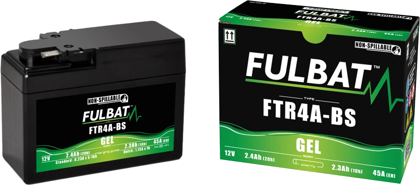 Fulbat FTR4A-BS Gel Motoraccu 2 Fulbat FTR4A-BS Gel Motoraccu - Afbeelding 2