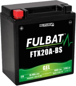 Fulbat FTX20A-BS Gel Motoraccu