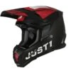 Just1 Helmet J-22 Adrenaline Rood Wit Carbon Mat Crosshelm