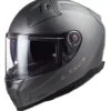 LS2 Ff811 Vector II Solid Mat Titanium Integraalhelm