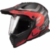 LS2 MX436 Pioneer Evo Adventurer Mat Zwart Rood Adventure Helm