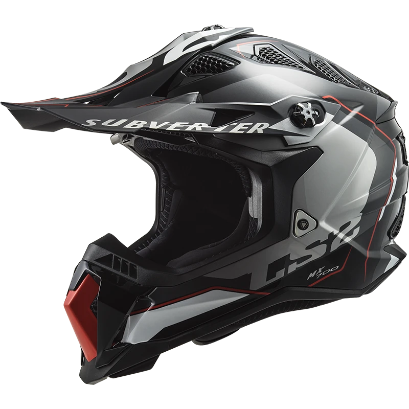 LS2 MX700 Subverter Arched Zwart Zilver Titan. Crosshelm 1 LS2 MX700 Subverter Arched Zwart Zilver Titan. Crosshelm