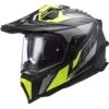 LS2 MX701 C Explorer Focus ECE 22.06 Mat Titanium Hivis Geel Adventure Helm