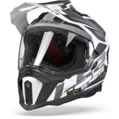 LS2 MX701 Explorer Alter Mat Zwart Wit Adventure Helm