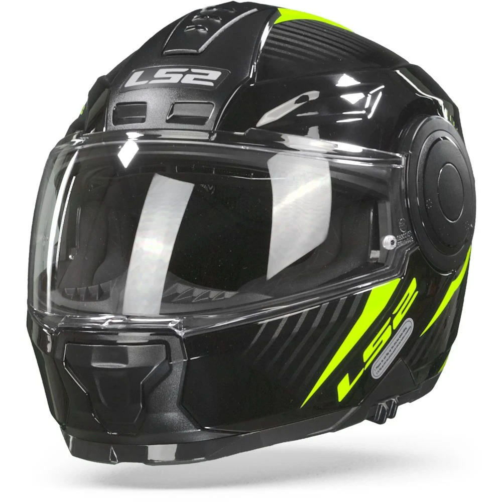 LS2 FF902 Scope Skid Zwart Hi-Vis Yellow Systeemhelm 5 LS2 FF902 Scope Skid Zwart Hi-Vis Yellow Systeemhelm - Afbeelding 5
