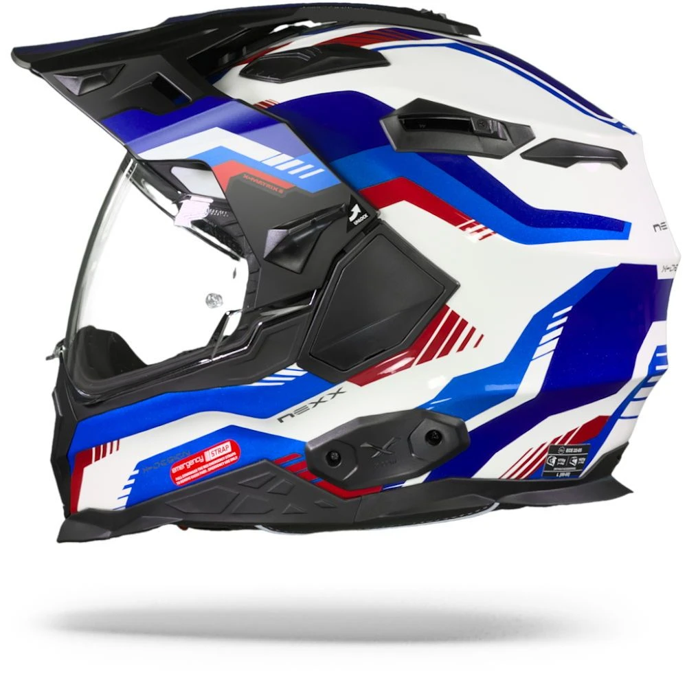 Nexx X.WED2 Columbus Blauw Rood Adventure Helm 6 Nexx X.WED2 Columbus Blauw Rood Adventure Helm - Afbeelding 6