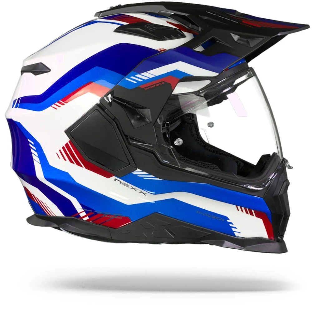 Nexx X.WED2 Columbus Blauw Rood Adventure Helm 5 Nexx X.WED2 Columbus Blauw Rood Adventure Helm - Afbeelding 5