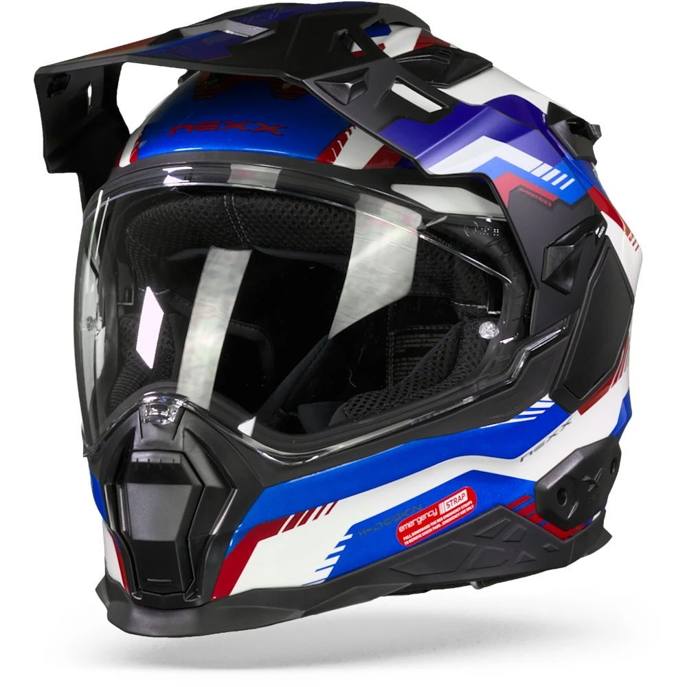 Nexx X.WED2 Columbus Blauw Rood Adventure Helm 1 Nexx X.WED2 Columbus Blauw Rood Adventure Helm