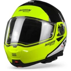 Nolan N100-5 Plus Distinctive 28 Glans Zwart Geel Wit Systeemhelm -Motoronderdelen Winkel nolan n100 5plus distinctive28 glossyblackyellow frontpage