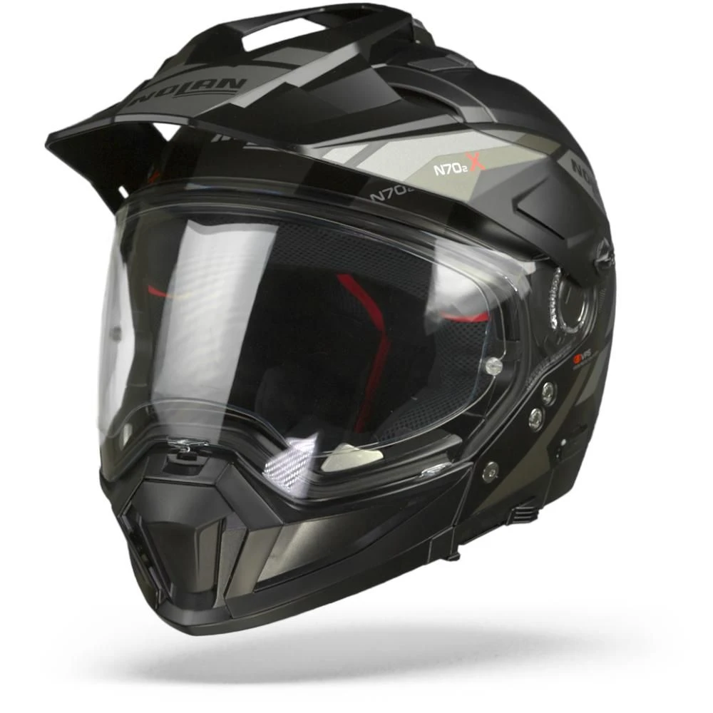 Nolan N70-2 X Grandes Alpes 21 Flat Zwart Grijs Multihelm 2 Nolan N70-2 X Grandes Alpes 21 Flat Zwart Grijs Multihelm - Afbeelding 2