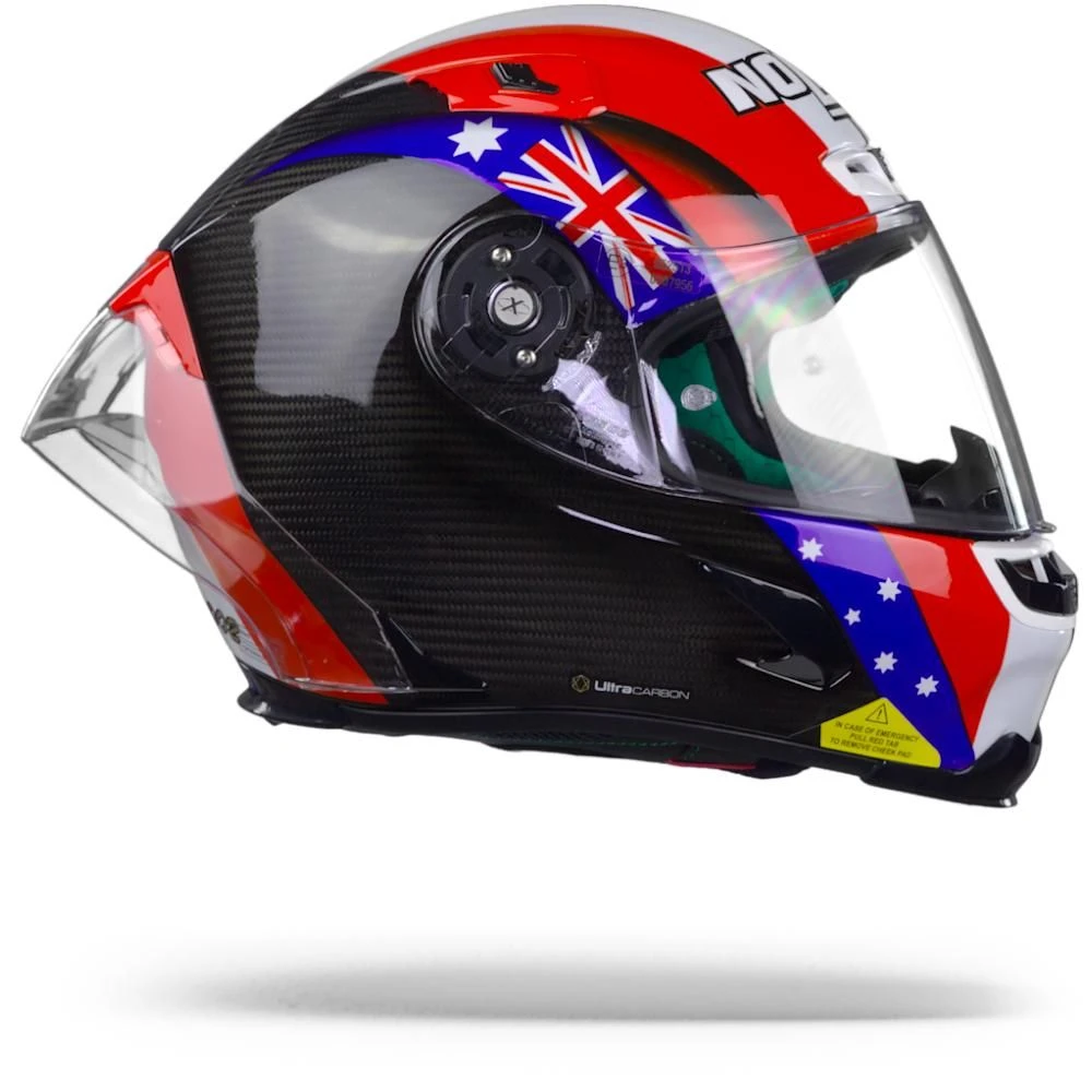 Nolan X-803 RS Ultra Carbon 20 Stoner Together Carbon Zwart Rood Wit Groen Integraalhelm 6 Nolan X-803 RS Ultra Carbon 20 Stoner Together Carbon Zwart Rood Wit Groen Integraalhelm - Afbeelding 6