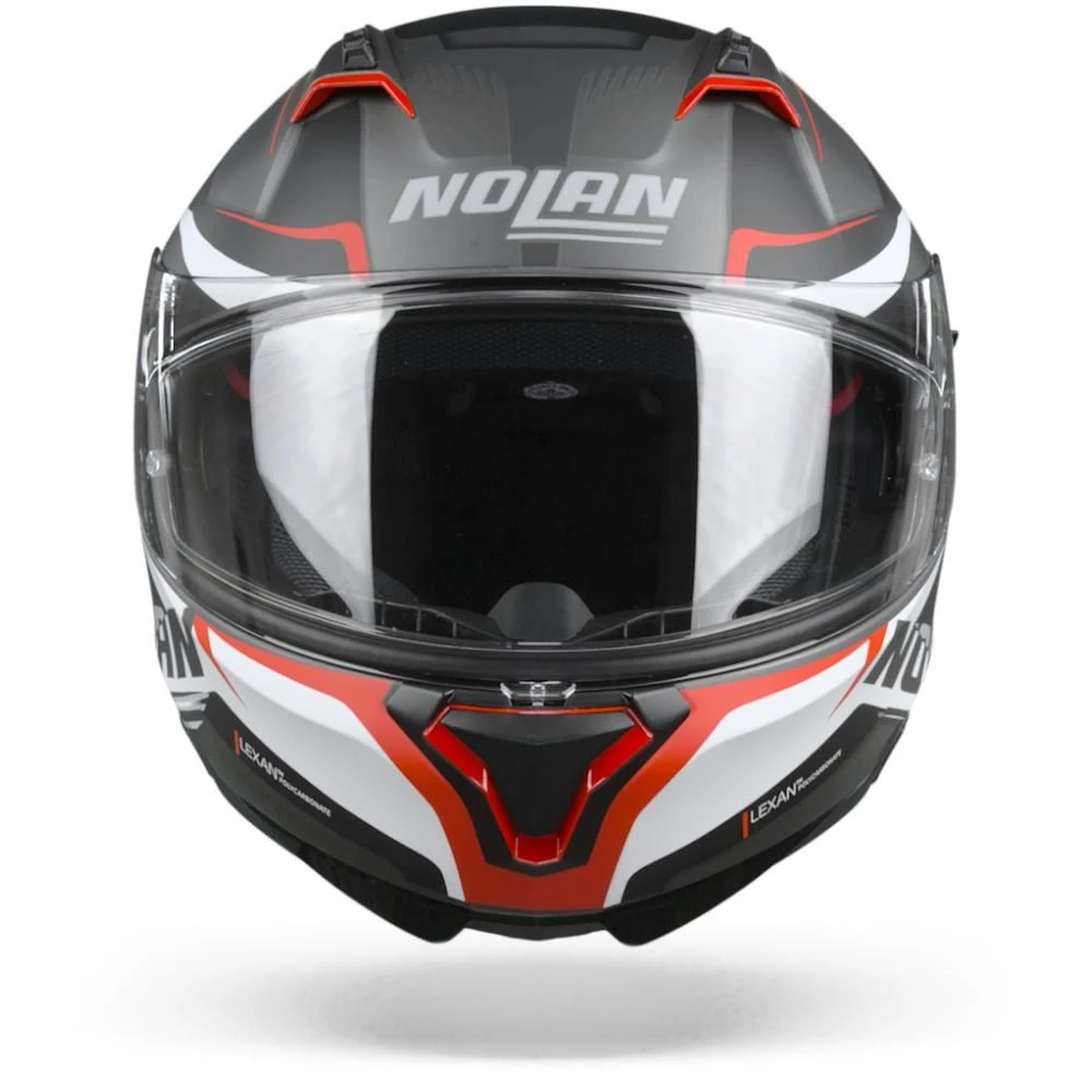 Nolan N87 Miles 87 Flat Lava Grijs Rood Wit Integraalhelm 3 Nolan N87 Miles 87 Flat Lava Grijs Rood Wit Integraalhelm - Afbeelding 3