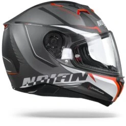 Nolan N87 Miles 87 Flat Lava Grijs Rood Wit Integraalhelm