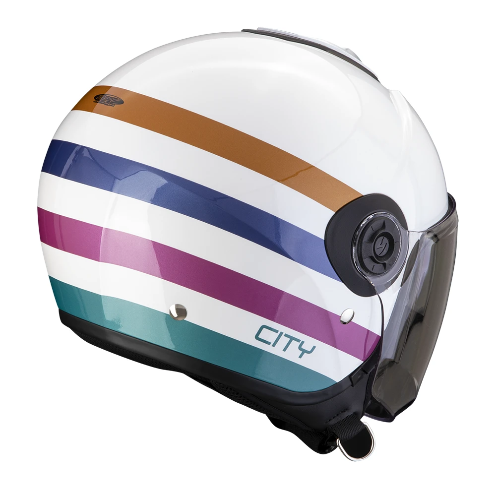 Scorpion Exo-City II Bee Wit Groen Goud Jethelm 3 Scorpion Exo-City II Bee Wit Groen Goud Jethelm - Afbeelding 3