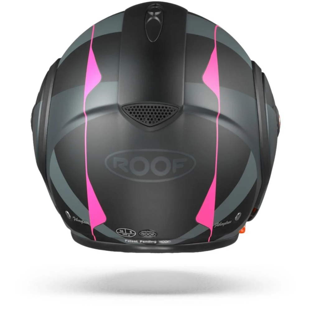 ROOF BoXXer Viper Mat Zwart Roze Systeemhelm 2 ROOF BoXXer Viper Mat Zwart Roze Systeemhelm - Afbeelding 2