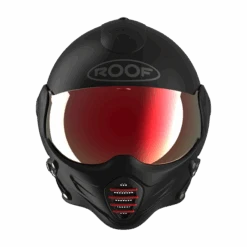 ROOF Roadster Iron Mat Zwart Rood Jethelm